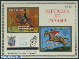 Panama 1968 Horse Sports S/s, Mint NH, Nature - Sport - Horses - Olympic Games - Panamá
