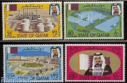 Qatar 1978 7 Years Independence 4v, Mint NH, Science - Chemistry & Chemists - Chemistry