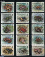Solomon Islands 1993 Definitives, Crabs 15v, Mint NH, Nature - Shells & Crustaceans - Crabs And Lobsters - Mundo Aquatico
