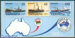 Vanuatu 1984 Ausipex, Ships S/s, Mint NH, Transport - Philately - Ships And Boats - Bateaux