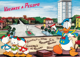 Disney - Donald Duck & Nephews In Pesaro Italy Old Postcard - Other & Unclassified