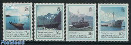 South Georgia / Falklands Dep. 1990 Ship Wrecks 4v, Mint NH, Transport - Ships And Boats - Barcos