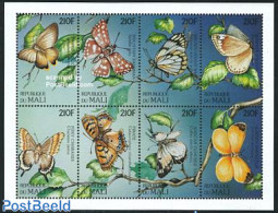 Mali 1997 Butterflies 8v M/s, Mint NH, Nature - Butterflies - Mali (1959-...)