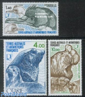 French Antarctic Territory 1979 Animals 3v, Mint NH, Nature - Animals (others & Mixed) - Birds - Sea Mammals - Unused Stamps