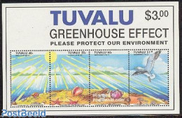 Tuvalu 1993 Environment S/s, Mint NH, Nature - Birds - Environment - Shells & Crustaceans - Umweltschutz Und Klima