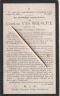 Hersselt, Morkhoven, 1918, Carolina Van Wolputte, Truyen - Images Religieuses