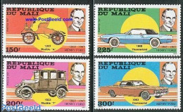 Mali 1987 Henri Ford 4v, Mint NH, Transport - Automobiles - Voitures