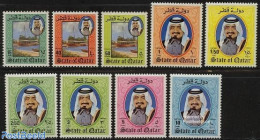 Qatar 1984 Definitives 9v, Mint NH, Transport - Ships And Boats - Barcos