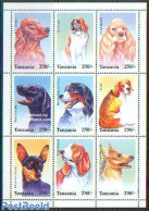 Tanzania 1996 Dogs 9v M/s, Mint NH, Nature - Dogs - Tanzania (1964-...)