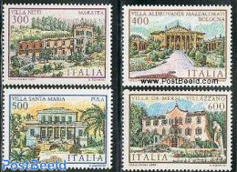 Italy 1985 Famous Villas 4v, Mint NH, Nature - Gardens - Art - Architecture - Sonstige & Ohne Zuordnung