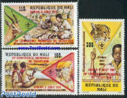 Mali 1981 Scouting Conference 3v, Mint NH, Nature - Sport - Animals (others & Mixed) - Monkeys - Scouting - Malí (1959-...)