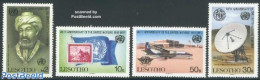 Lesotho 1985 40 Years UNO 4v, Mint NH, History - Religion - Transport - United Nations - Judaica - Stamps On Stamps - .. - Jewish