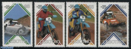 Lesotho 1987 Roff Of Africa Rallye 4v, Mint NH, Sport - Transport - Autosports - Automobiles - Motorcycles - Automobili