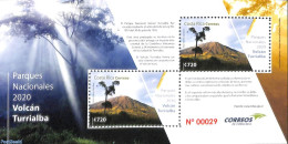 Costa Rica 2020 National Park Turrialba Volcanoe S/s, Mint NH, History - Nature - Geology - National Parks - Natura