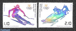 Liechtenstein 2022 Olympic Winter Games 2v, Mint NH, Sport - (Bob) Sleigh Sports - Olympic Winter Games - Skiing - Nuevos