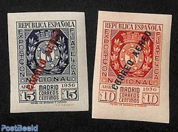 Spain 1936 Philatelic Exposition 2v MNH + Attest, Mint NH - Unused Stamps