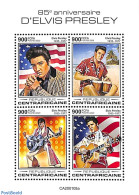 Central Africa 2020 Elvis Presley 4v M/s, Mint NH, Performance Art - Elvis Presley - Music - Elvis Presley