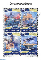 Central Africa 2018 Military Vessels 4v M/s, Mint NH, Transport - Aircraft & Aviation - Ships And Boats - Flugzeuge