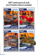 Central Africa 2018 World War I 4v M/s, Mint NH, History - World War I - 1. Weltkrieg