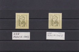 DDR: MiNr. 548 I Und II, Postfrisch, BPP Signatur - Neufs