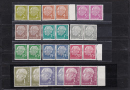 Bund: MiNr. 177-196, Im Waagrechten Paar, Postfrisch, BPP Attest - Unused Stamps