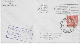 Auckland 1940, Letter To Worcester, Mass/USA, Air Mail - Other & Unclassified