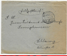 Feldpost I. WK, 1916: Lockstedter Lager, Holstein Nach Schleswig Mit Textinhalt - Feldpost (franchigia Postale)