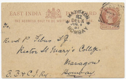 Post Card Mazgaon, Bombay, 1891 - Sonstige & Ohne Zuordnung