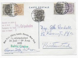 Postkarte Schiffspost M/S Gripsholm, 1935 Von Stockholm - Sonstige & Ohne Zuordnung