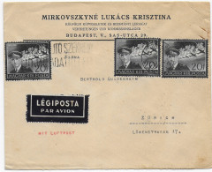 Air Mail Budapest Nach Zürich/CH, Rückseitige Zensur - Other & Unclassified