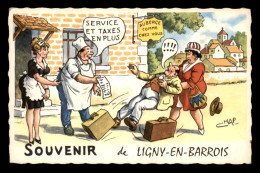 55 - LIGNY-EN-BARROIS - UN SOUVENIR - CARTE HUMORISTIQUE -  ILLUSTRATEUR CHAPERON - Ligny En Barrois