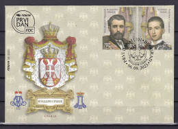 SERBIA 2023,Rulers Of Serbia Mihailo Obrenovic And Petar II Karadordevic,FDC - Serbie
