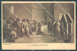 Bergamo Congresso Pontida 1167 Cassioli Alinari Cartolina JK2687 - Bergamo
