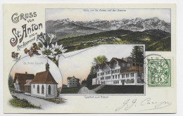 ST ANTON GRUSS CARTE SUISSE 1907 - St. Anton