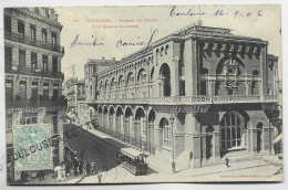 BLANC 5C AU RECTO CARTE ANNULATION GRIFFE AMBULANT  TOULOUSE A CETTE + VERSO TOULOUSE A CETTE 17.9.1906 A PEU COMMUN - Bahnpost