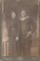 Kuk Kriegsmarine Sailor With Wife Atelier Burato Zara Zadar Croatia - Anciennes (Av. 1900)