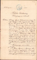 Hiteles Kiadvany Selling Document With Seal In Red Wax 1894 Hódmezővásárhely Hungary A2089 - Unclassified