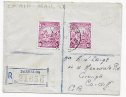 Einschreiben Luftpost Barbados Nach Cardiff 1946 - Barbados (1966-...)