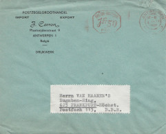 Belgien Brief Mit Freistempel Antwerpen 1967 Drukwerk Nach Deutschland Postzegelgroothandel J. Carron - 1960-79