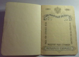 Finland - Russia 1913 Passport For Foreign Travel Passeport Reisepass - Documents Historiques