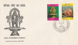 Sir Lanka Ceylon Official Frist Day Cover 1969 391 + 392 100 Jahre Archälogie In Ceylon - Sri Lanka (Ceilán) (1948-...)