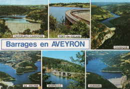 CPM - R - LES BARRAGES EN AVEYRON - CASTELNAU LASSOUTS - PONT DE SALARS - COUESQUE - LA SELVES - MONTEZIC - SARRANS - Other & Unclassified