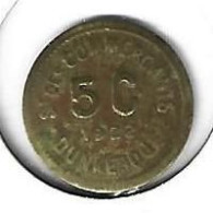 Monnaie De Necessite  Dunkerque  5  Centimes 1922 Cu  (4) - Monetari / Di Necessità