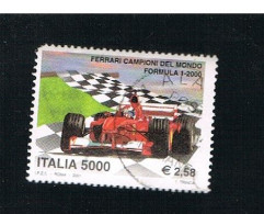 ITALIA REPUBBLICA  -  2001  FERRARI CAMPIONE MONDIALE FORMULA 1 (with Light Defects)       - USATO ° - 2001-10: Used