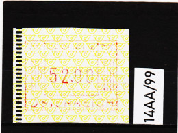 14AA/99  ÖSTERREICH 1983 AUTOMATENMARKEN 1. AUSGABE  52,00 SCHILLING   ** Postfrisch - Machine Labels [ATM]