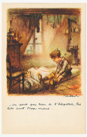 CPA 9 X 14 Illustrateur POULBOT 11 "On Dort Pas Bien à L'hôpital, Les Lits Sont Trop Mous" - Poulbot, F.