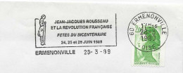 Secap D'Ermenonville - Jean Jacques Rousseau Et La Révolution Française - Enveloppe Entière - Scrittori