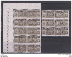 REPUBBLICA:  1955/81  PACCHI  IN  CONCESSIONE  -  £. 80  BRUNO  N. -  RIPETUTO  8  VOLTE  -  SASS. 10 - Concessiepaketten