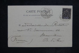 NOUVELLE CALÉDONIE - Affranchissement De Nouméa Sur Carte Postale En 1905 Pour La France  - L 150946 - Cartas & Documentos