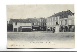 CPA   DPT  32 PLAISANCE DU GERS ,PLACE NOUVELLE En 1905! - Autres & Non Classés